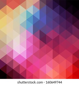 Retro pattern of geometric shapes. Colorful mosaic banner. Hipster retro background with place for your text. Retro triangle background.Vintage. Backdrop. Geometric background. Backdrop. Geometric.