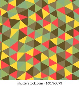 Retro pattern of geometric shapes. Colorful mosaic banner. Geometric hipster retro background with place for your text. Retro triangle background