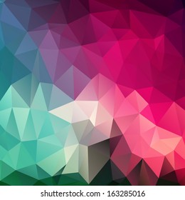 Retro pattern of geometric shapes. Colorful mosaic banner. Geometric retro background with place for your text. Retro triangle background. 