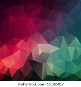Retro pattern of geometric shapes. Colorful mosaic banner. Geometric retro background with place for your text. Retro triangle background. 