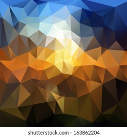 Retro pattern of geometric shapes. Colorful mosaic banner. Geometric background with place for your text. Retro triangle background. Vector eps10. 
