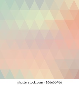 Retro pattern of geometric shapes. Colorful mosaic banner. Geometric background with place for your text. Retro triangle background. Vector background