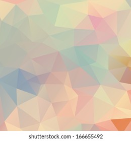Retro pattern of geometric shapes. Colorful mosaic banner. Geometric background with place for your text. Retro triangle background. Vector background