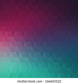 Retro pattern of geometric shapes. Colorful mosaic banner. Geometric background with place for your text. Retro triangle background. Vector background