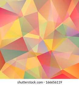 Retro pattern of geometric shapes. Colorful mosaic banner. Geometric background with place for your text. Retro triangle background. Vector background 