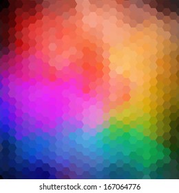 Retro pattern of geometric shapes. Colorful mosaic banner. Geometric background with place for your text. Retro triangle background. Vector background 