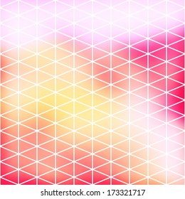 Retro pattern of geometric shapes. Colorful mosaic backdrop. Geometric hipster retro background, place your text on the top of it. Retro triangle background.