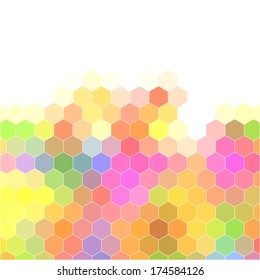 Retro pattern of geometric shapes. Colorful mosaic banner. Geometric background with place for your text. Retro triangle background. Vector eps10. 