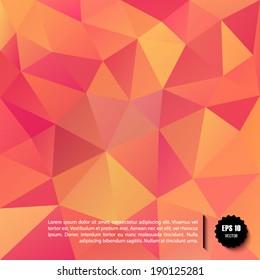 Retro pattern of geometric shapes. Colorful mosaic banners. Geometric hipster retro background with place for your text. Retro triangle background.