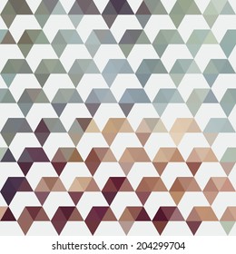 Retro pattern of geometric shapes. Colorful mosaic banner. Geometric hipster retro background with place for your text. Retro triangle background
