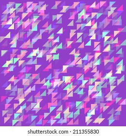 Retro pattern of geometric shapes. Colorful mosaic banner. Geometric hipster retro background with place for your text. Retro triangle background