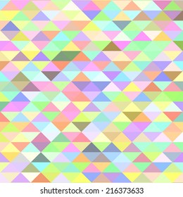 Retro pattern of geometric shapes. Colorful mosaic banner. Geometric hipster retro background with place for your text. Retro triangle background