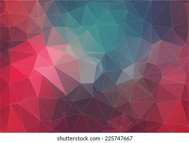 Retro pattern of geometric shapes. Colorful mosaic banner. Retro triangle background