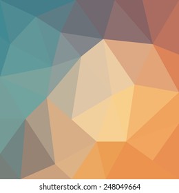 Retro pattern of geometric shapes, Colorful mosaic background - Vector