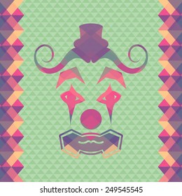 Retro pattern of geometric shapes. Colorful mosaic banner. Geometric hipster retro background with place for your text. Vector illustration.
