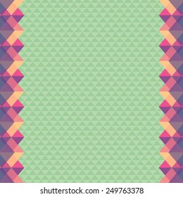 Retro pattern of geometric shapes. Colorful mosaic banner. Geometric hipster retro background with place for your text. Vector illustration.