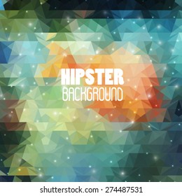 Retro pattern of geometric shapes. Colorful mosaic banner. Hipster Vector background retro  with place for your text.  Vintage. Backdrop . 