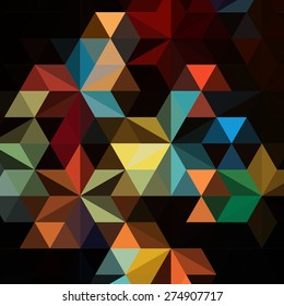 Retro pattern of geometric shapes. Colorful mosaic banner. Hipster Vector background retro  with place for your text.  Vintage. Backdrop . 