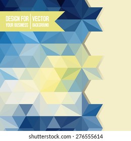 Retro pattern of geometric shapes. Colorful mosaic banner. Hipster Vector background retro  with place for your text.  Vintage. Backdrop . 