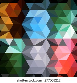 Retro pattern of geometric shapes. Colorful mosaic banner. Hipster Vector background retro  with place for your text.  Vintage. Backdrop . 