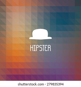 Retro pattern of geometric shapes. Colorful mosaic banner. Hipster Vector background retro  with place for your text.  Vintage. Backdrop . 