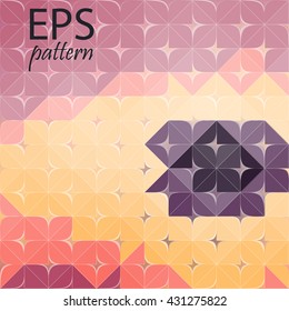 Retro pattern of geometric shapes. Colorful mosaic banner. Geometric hipster retro background with place for your text. Retro triangle background