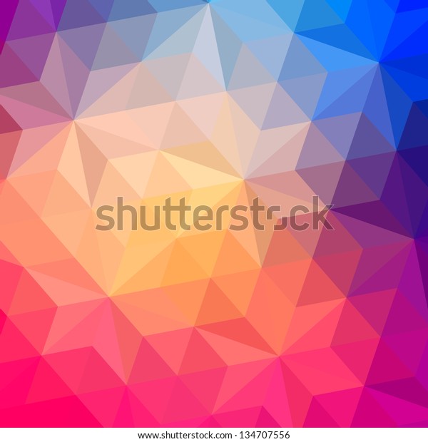幾何学的な形のレトロなパターン カラフルなモザイクバナー テキスト用のスペースを持つ幾何学的なヒップスターレトロ背景 レトロな三角形の背景 のベクター画像素材 ロイヤリティフリー