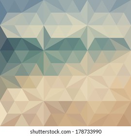 Retro pattern of geometric shapes. Colorful-mosaic. Retro triangle background