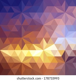 Retro pattern of geometric shapes. Colorful-mosaic. Retro triangle background