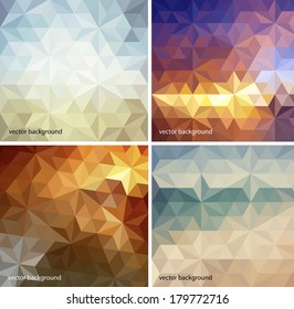 Patrón retro de formas geométricas. Mosaico colorido. Fondo del triángulo retro