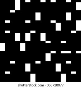 Retro pattern of geometric shapes. Mosaic backdrop. Geometric retro background. Abstract background. Black and white.