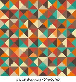 Retro pattern with geometric shapes. Vector texture of the past.