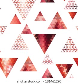 Retro pattern of hexagon shapes. Colorful mosaic backdrop. Geometric hipster retro background, place your text on the top. Triangle background.