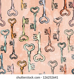 Retro Pattern With  Key