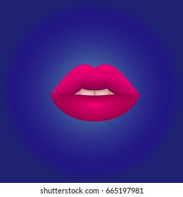 Retro pattern. Kiss