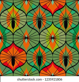 Retro pattern in oriental style. Vintage style for fabric, wallpaper, cards