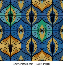 Retro pattern in oriental style. Vintage style for fabric, wallpaper, cards