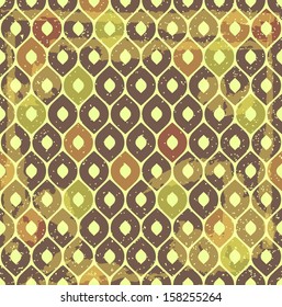 Retro pattern with scratches, autumn colors. Eps10 vector seamless background.