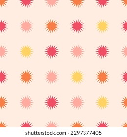 Retro pattern seamless in groovy flat design