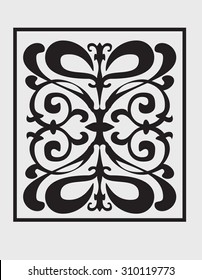 Retro pattern with swirls. Art deco ornament