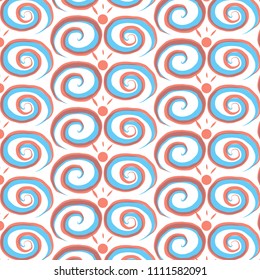 Retro pattern with swirls. EPS 10 vector illustration.