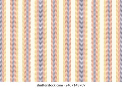 Retro pattern textile background, sewing texture lines vector. Frame seamless stripe vertical fabric in sea shell and red colors.
