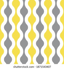 Retro pattern with trendy grey and yellow colors