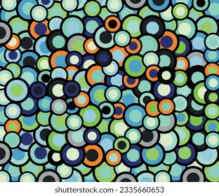 retro pattern,bright of different color circles
