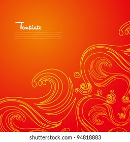 Retro patterns cover template