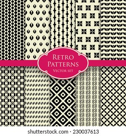 Retro patterns set 2