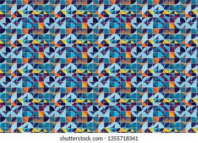 Retro  patterns (tiling). Endless texture can be used for wallpaper, pattern fills, web page background,surface textures. Set of monochrome geometric ornaments.