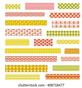 retro patterns washi tape clipart