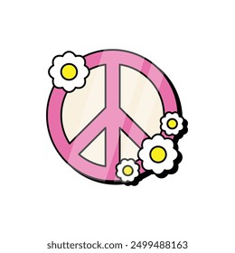 Retro Peace Sign Vector Illustration