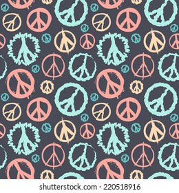 Retro Peace symbol seamless for your business